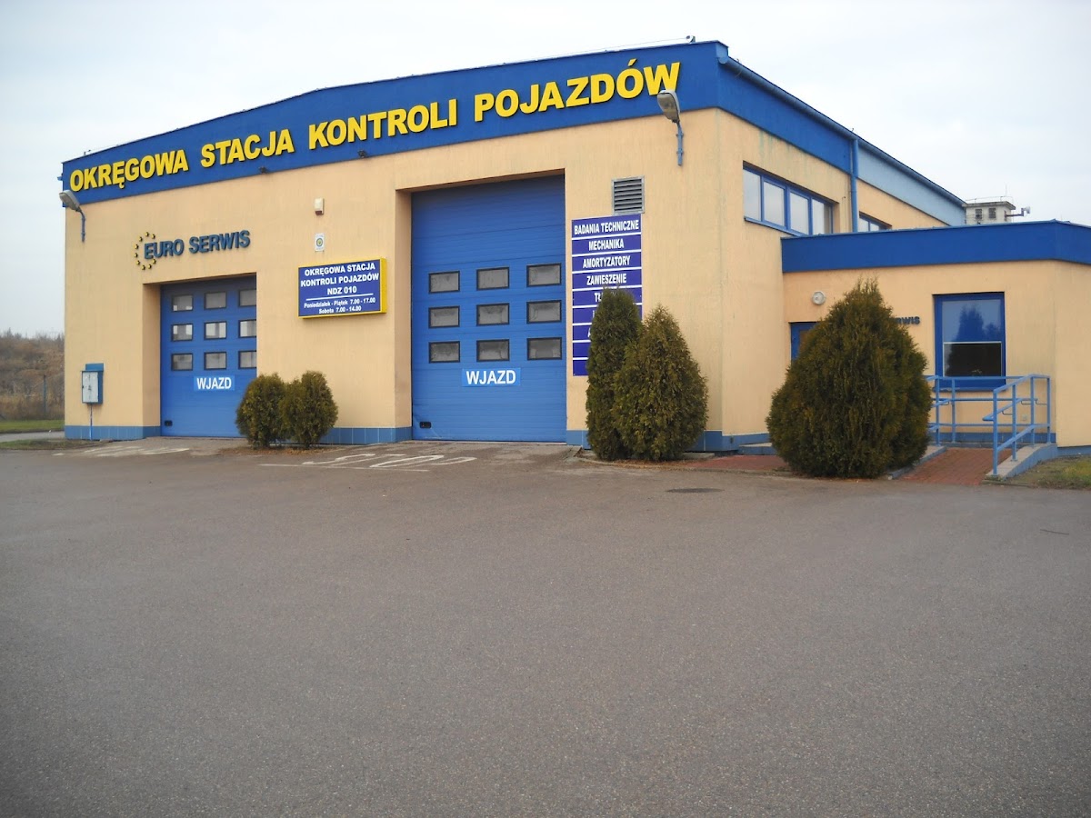 Zewnętrzny widok stacji kontroli pojazdów